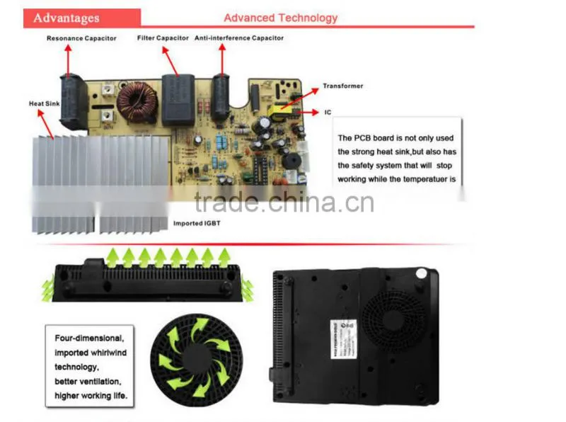 Home Use Induction Cooker With Press Button 2000W