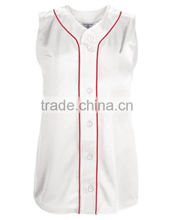 wholesale blank plain red cheap softball uniforms