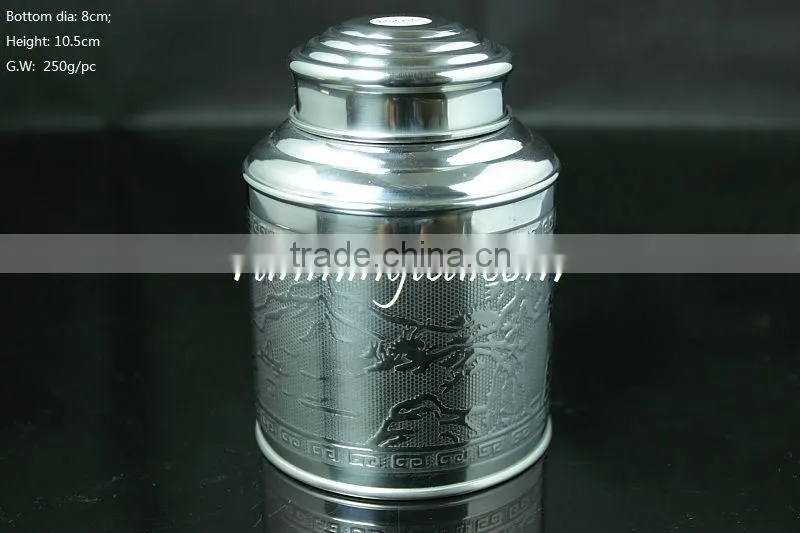 Super Airtight Stainless Steel Tea Canister Sets with Different Capacity Options