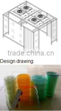 Cleass 1 - 100K Clean Room PVC curtain Clean Booth Station (skype:fangfeimengxiang876)