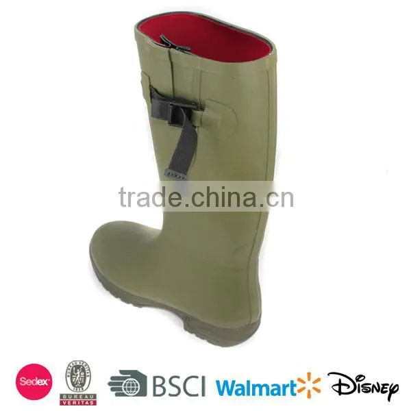 High quality army green men rubber boots