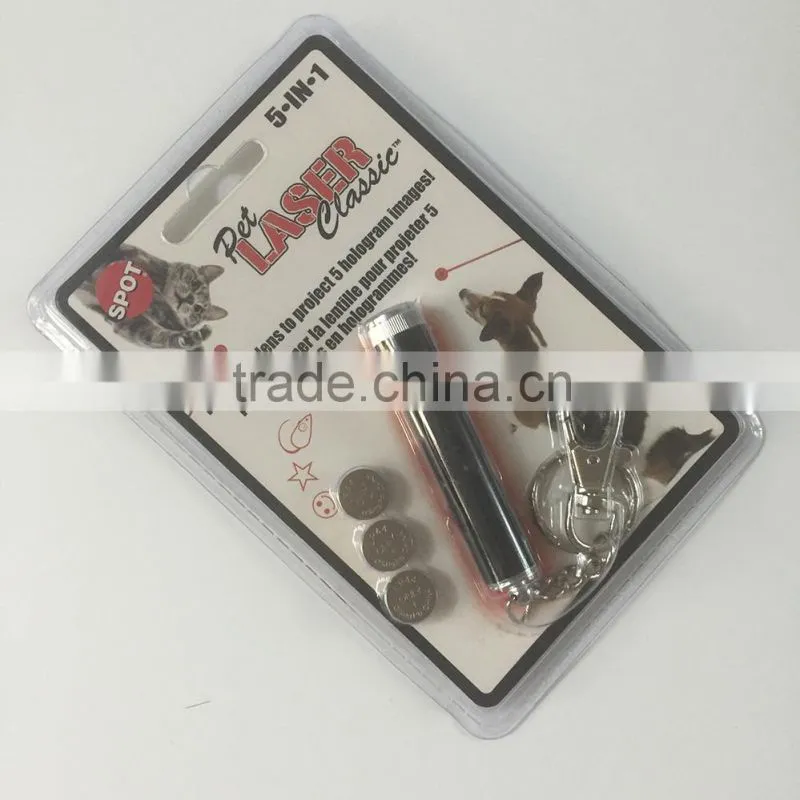 Colorful Pet Laser pen with 5 hologram images for pets items for dogs and cats