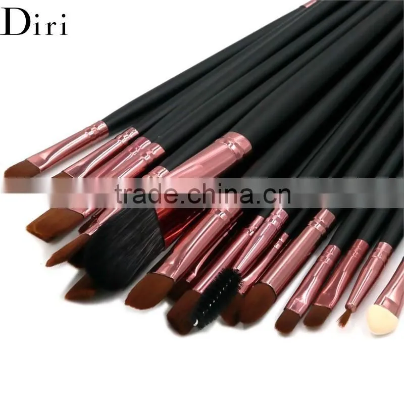 Hot selling Rose Golden Pro 20pcs makeup brush set eyelash extension brush