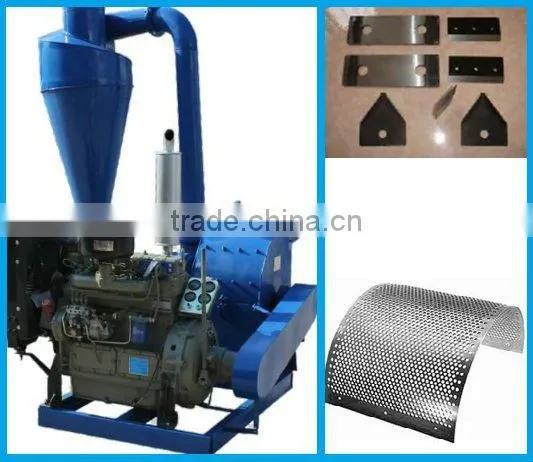 55HP diesel engine hammer mill