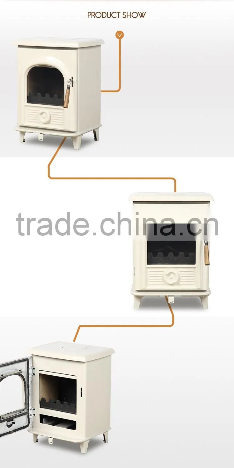 2016 New type enamel wood burning stove/ fireplace with beautiful appearance