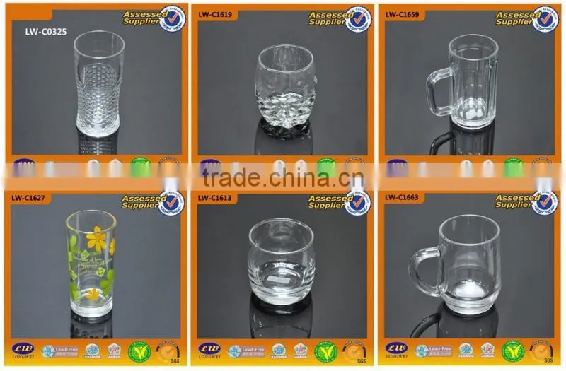 Glassware Tumbler/Carved Glass Cup/Thick Bottom Glass Tumbler