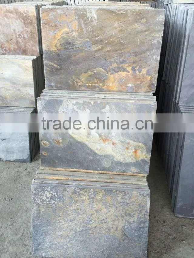Natural rusty slate stone flooring tiles
