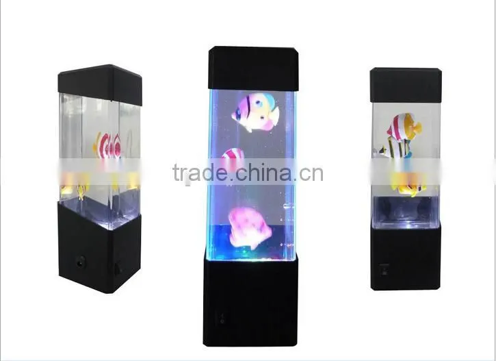 LED Colorful Crystal glass Lamp, Jellyfish Lamp/ Volcano Light/Flash Jelly Lamp