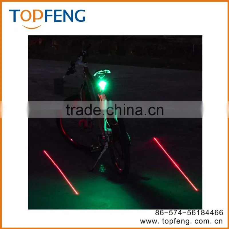 Canwelum Diamond shaped Rechargeable LED Bike Tail Light, Bicycle Tail Light, Rear Bike Light with Two line Laser Beams Used as