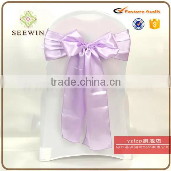 soft silk satin fabric chair sash for chair