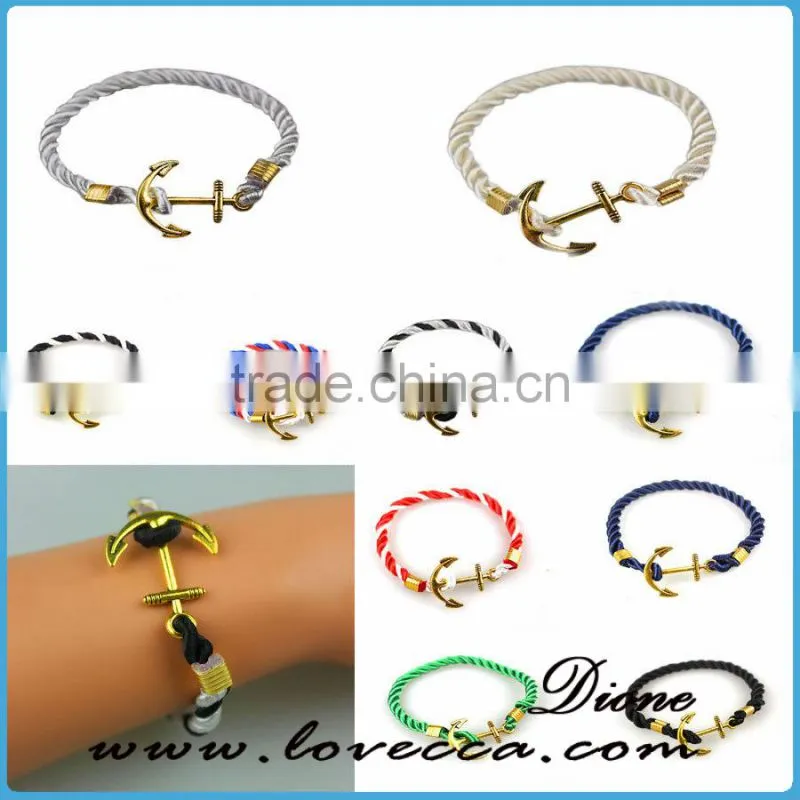 High end market bracelet woman popular pendant leather anchor bracelet