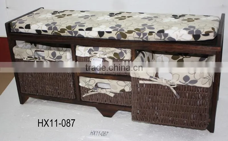 Comoda Banco Asiento para Vestibulo Pasillo Bano Dormitorio Blanco Nuevo