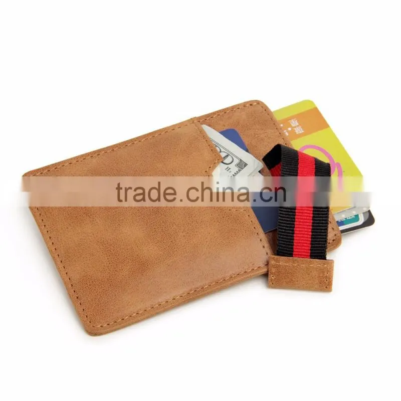 leather RFID card package slim real pickup cover card credit magnetic scanning