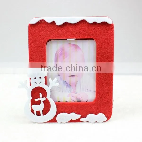 hot best selling new products red home decor craft wholesale felt fabric 3d christmas family tree baby 12 month photo frame