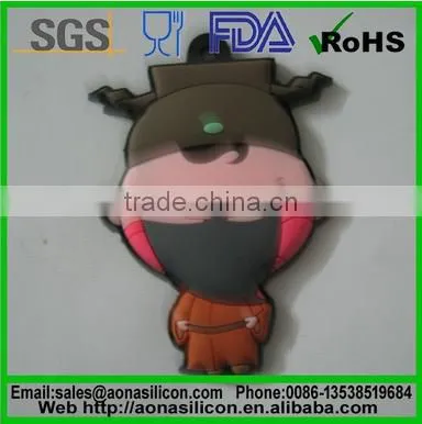 China factory Wholesale silicone boy shape cartoon keychain