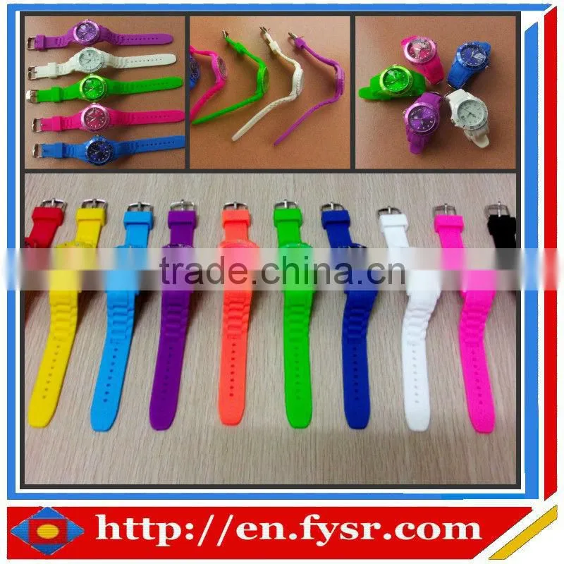 2013 new hot sales ladies silicon watch with date, colorful fashion silicone watch