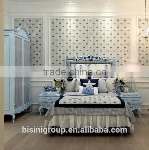 BISINI new arrival mediterranean style kids wooden console cabinet with drawer - BF07-70356C