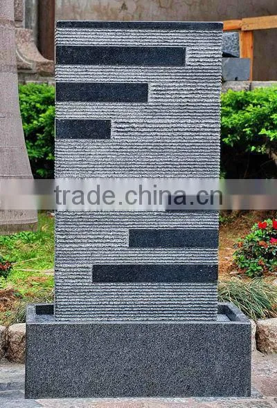 mini water feature granite stone water fountain with led lights