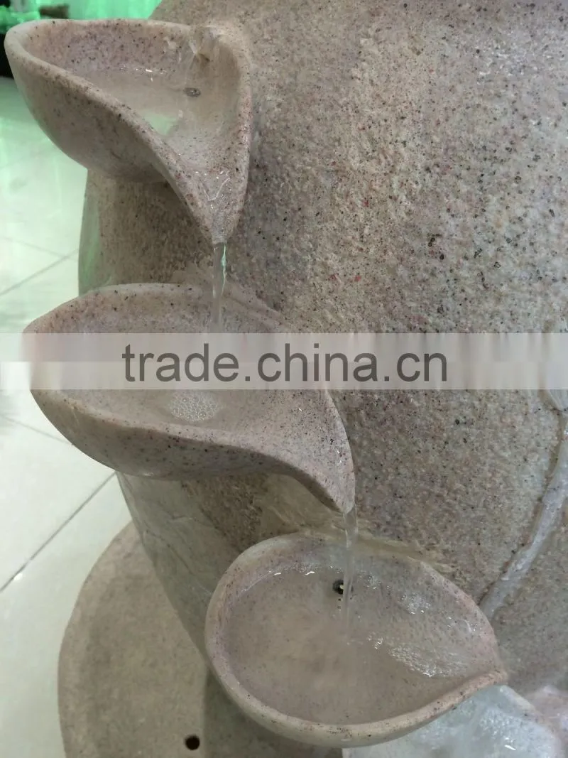 Used resin garden decoration led vase water fountain