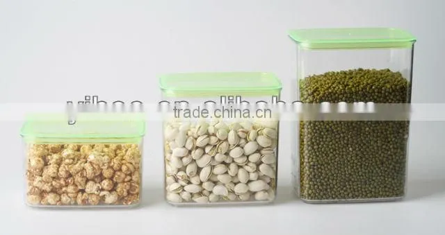 Durable Set of 3 Plastic Airtight Coffee Canister Set
