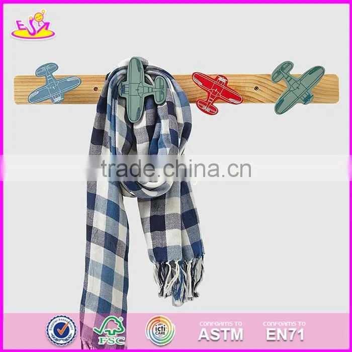 2017 New design children cartoon wooden coat hooks wall mounted W09B073