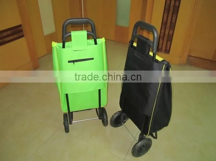 Durale beautiful folding shopping trolley bag with 2 wheels