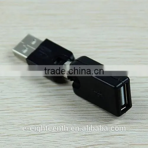 2016 new arrival Flexible Swivel Twist Angle 360 Degree USB 2.0 Male to Female Adapter Connector
