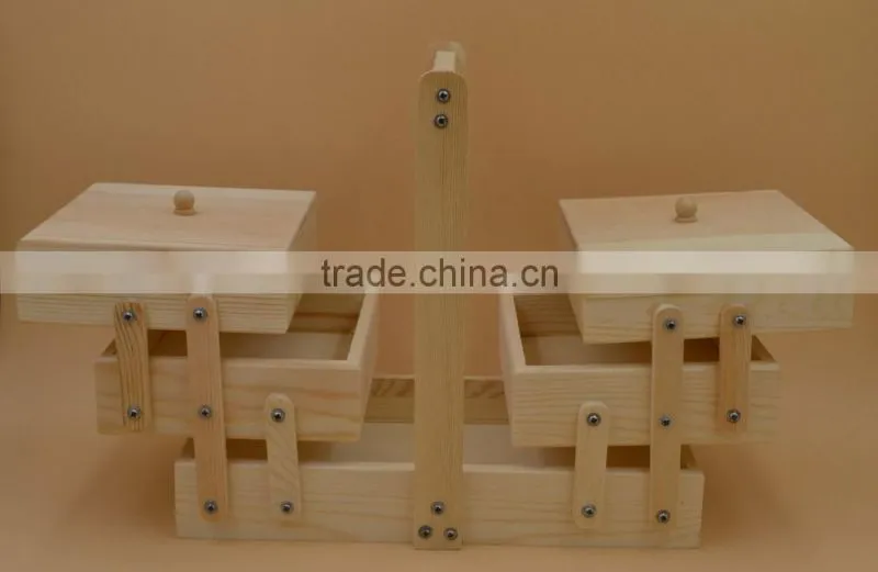 Unfinished Wooden Sewing Box