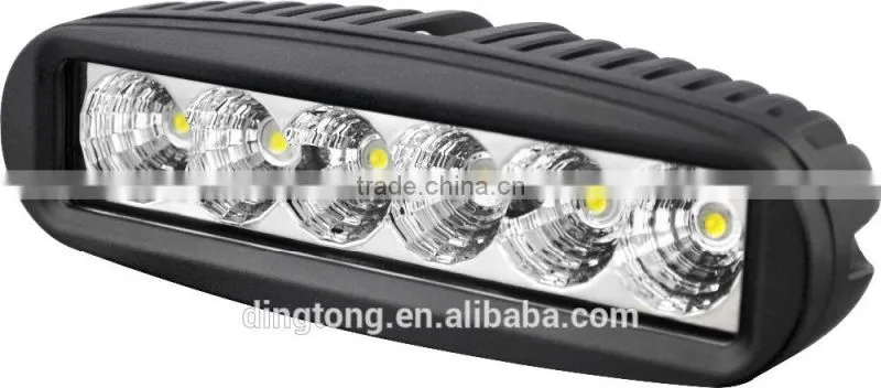 Mini 18w L.E.D Lightbars 12v 24v spot led truck work light ip68