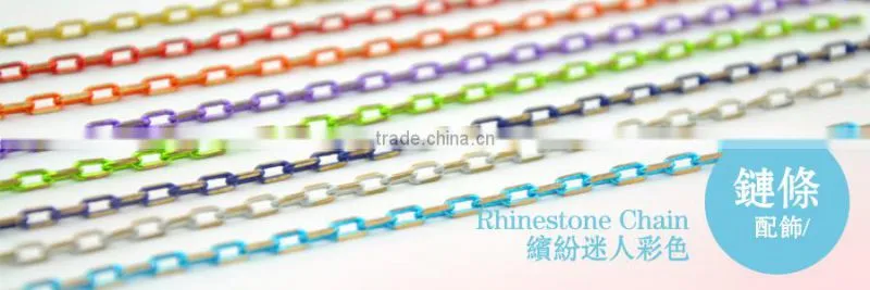 Crystal roll pink rhinestone cup chain with gold claw WRC-012
