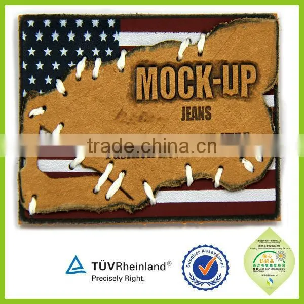 Big factory make many design embossed labels custom patch