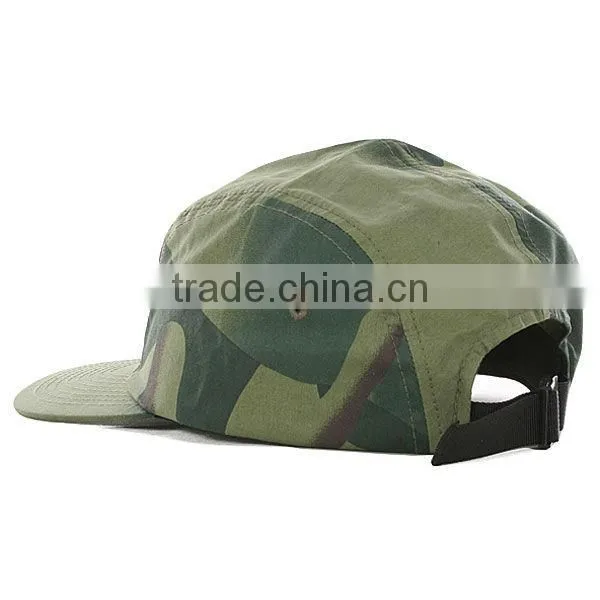 Cheap 5 panel hat and cap cotton flat brim 5 panel camo hat and cap