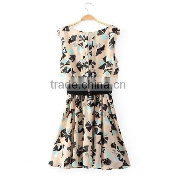 HD-D221 elegant ladies dress/OEM woman chiffon dress/OL dress