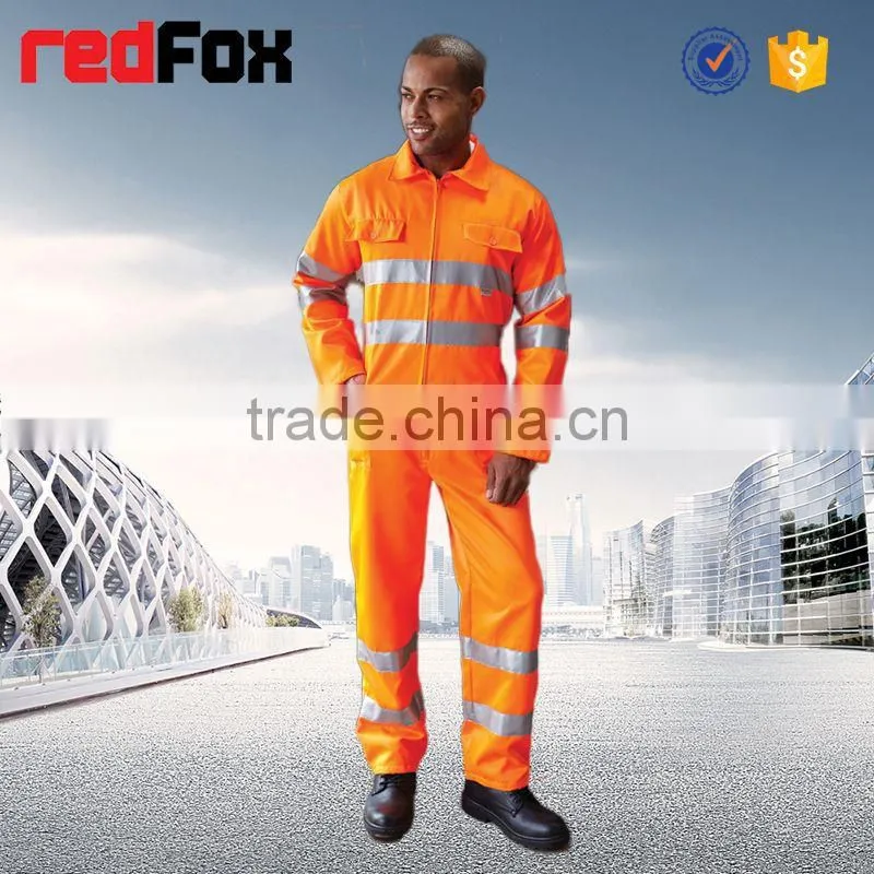 reflective safety protective fire retardant coverall