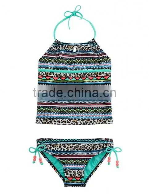 Paint splatter tankini swimsuit