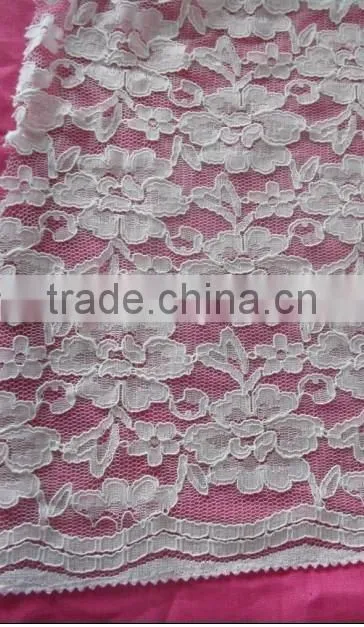 R&H Best Quality heavy african lace fabric elastic tulle fabric 100% Cotton nigeria cord lace