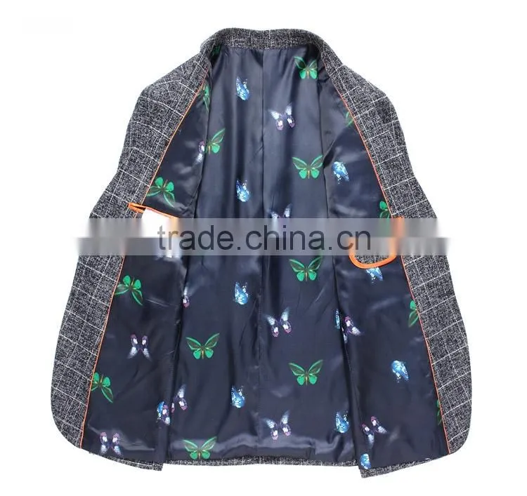 Wholesale Custom Style Fashion Suit Jacket Blazer Checked Men'S Suits For Sale