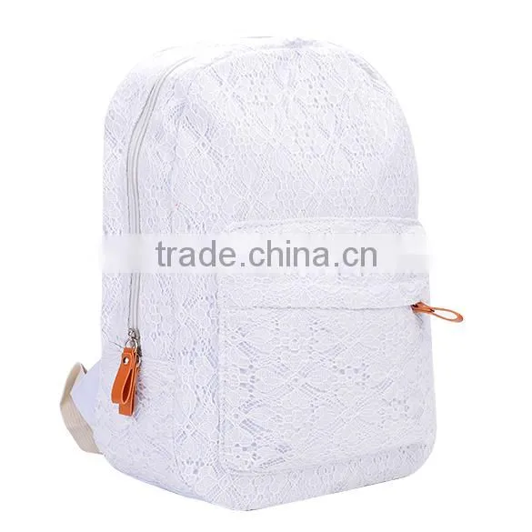 Women Lace Cute Backpack Tote Handbag Black white backpack