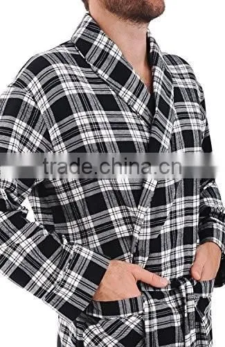 Custom brand 100% cotton pocket design bathrobe