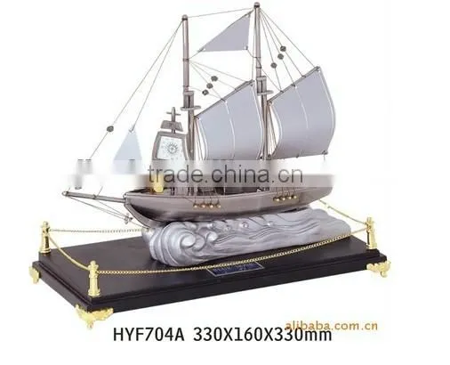 high quality metal boat clocks for company souvenir gift