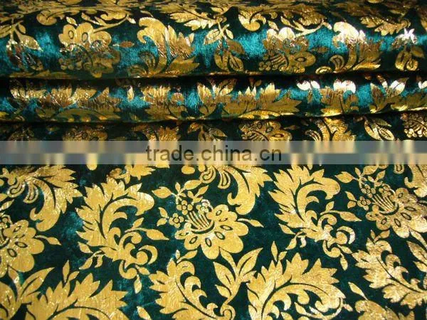 2013 New design 100% polyester bronzed dense velvet fabric for garment
