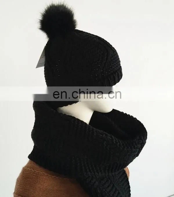 Newest winter fashion hat and scarf set