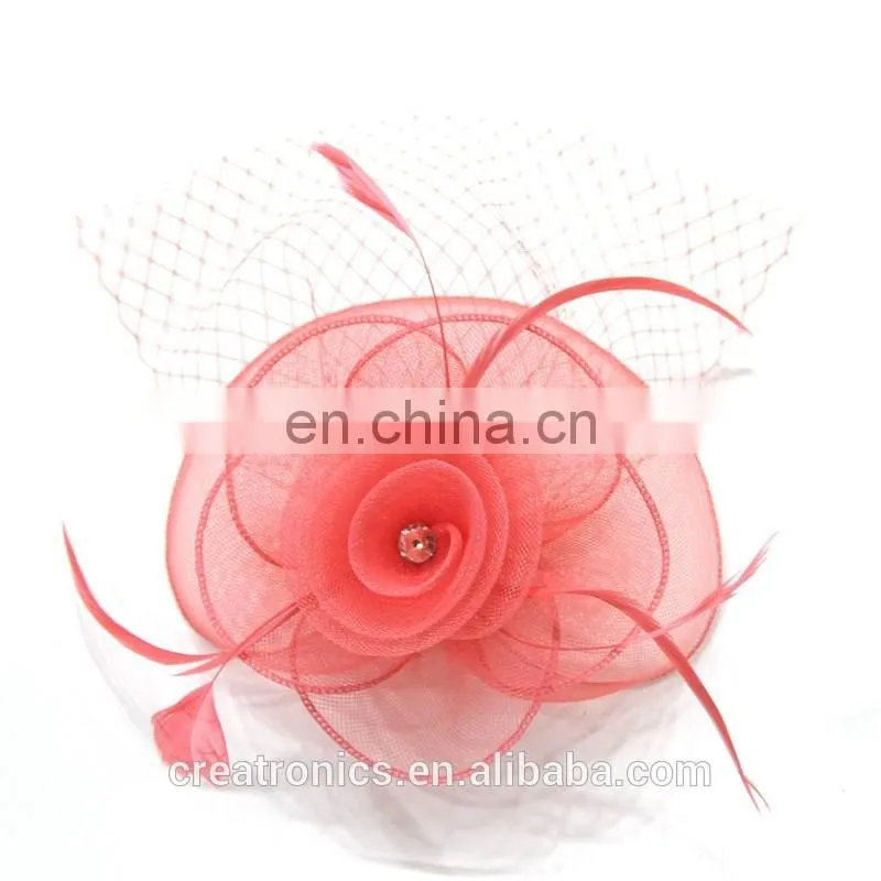 New Coming Fashion Feather Headwear Hat Lady Wedding Accessories Handmade Tea Party Hair Fascinators