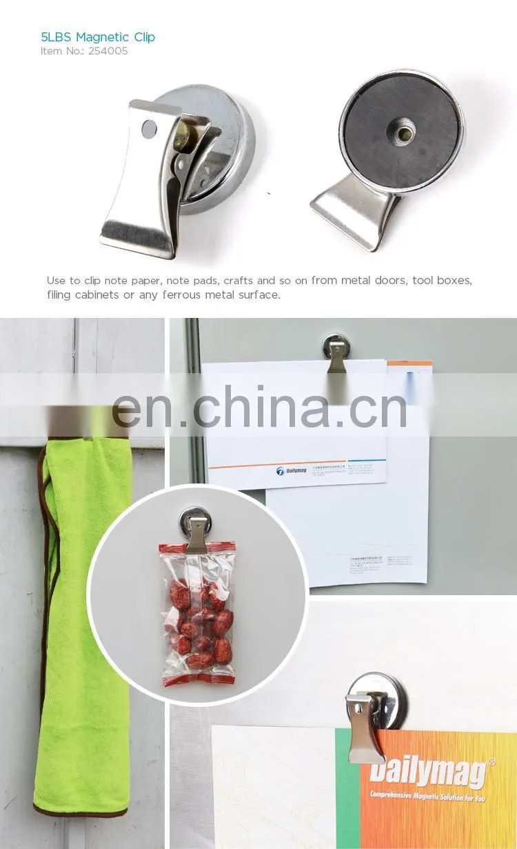 85*30mm Plastic Magnetic Clip for Warehouse and office Assorted color