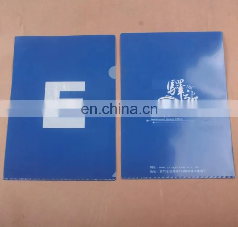 promotional gifts folder L shape folder PP expanding file folder