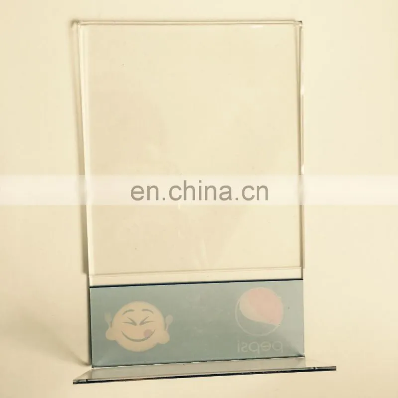 restaurant plastic table stand menu holder