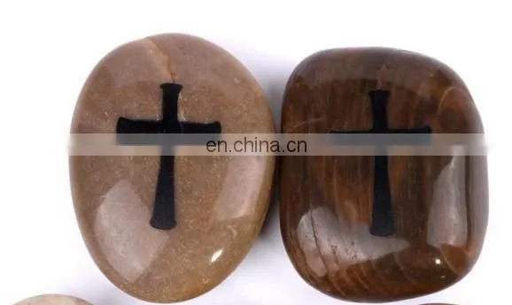 life tree Zodiac symbol engraved natural stone pendants charms logo label engraved pebbles cobblestone pendants charms hangers