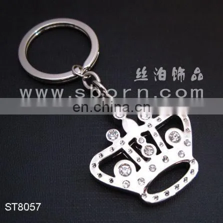 New Crown Shape Metal Crystal Diamond Keychain for Wedding Gift