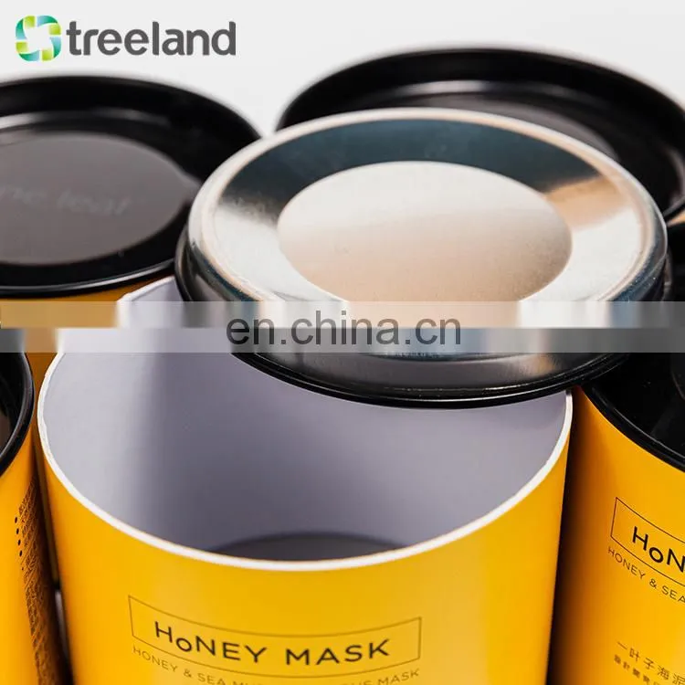 Custom Cosmetics Use Metal Lid Paper Tubes Cardboard Tubes