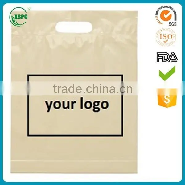 Colorful Promotional Pe Plastic Die Cut Handle Bag